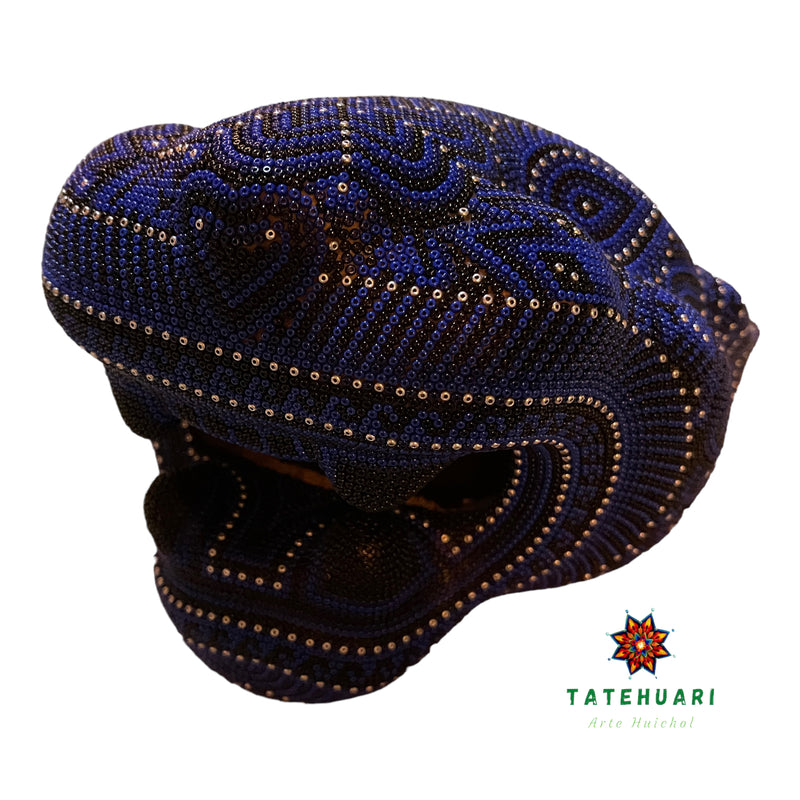 Jaguar Head - Huichol Art