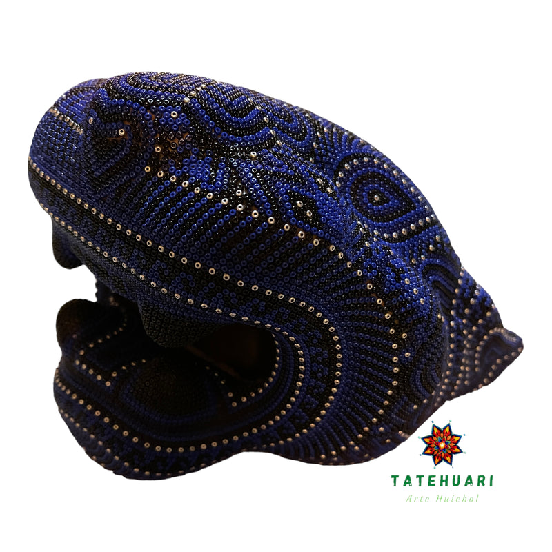 Jaguar Head - Huichol Art