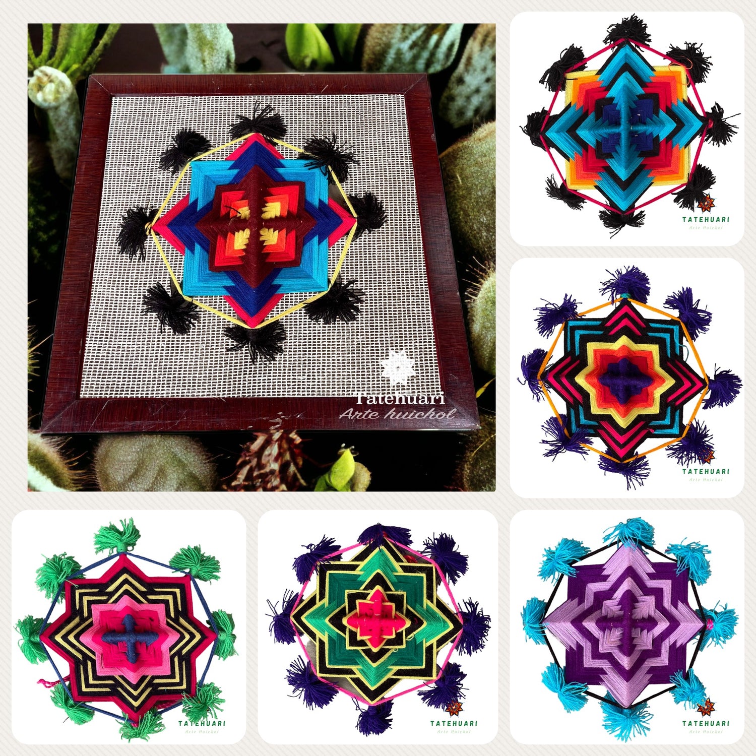 Mandala Mediano - Artesanía Huichol