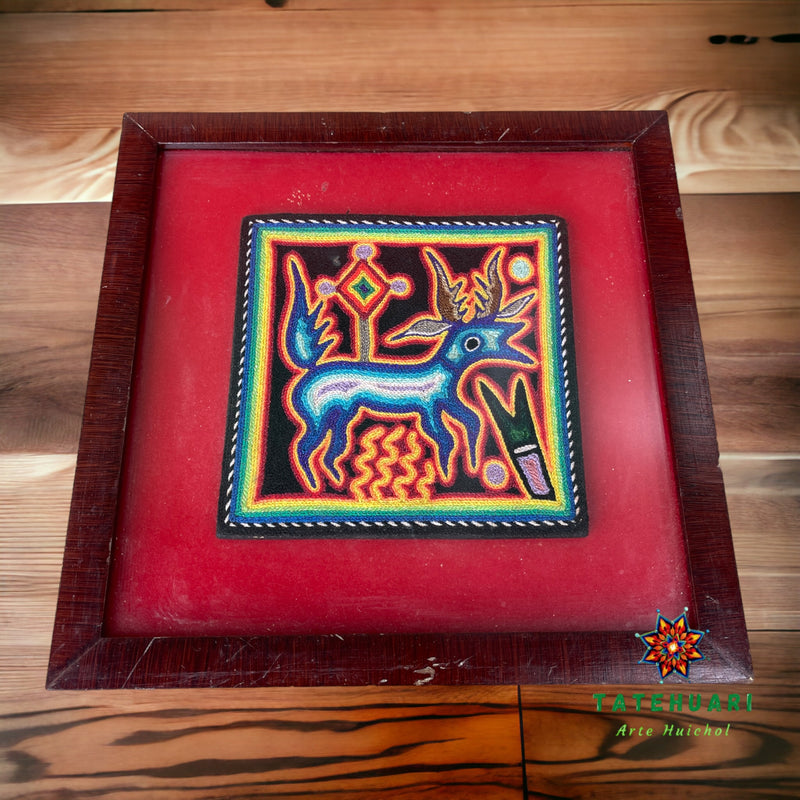 Cuadro de Estambre - Artesanía Huichol