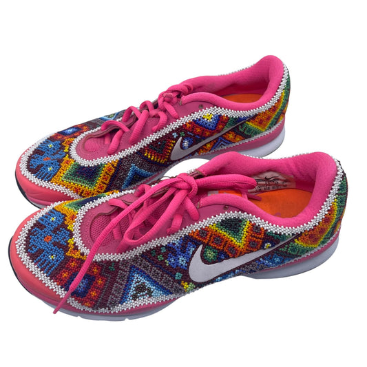 Tennis shoes embroidered with beads TENCH02