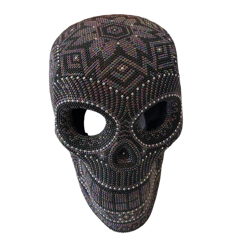 Calavera de Chaquira - Arte Huichol Tornasol