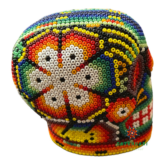 Crâne de Chaquira - Art Huichol