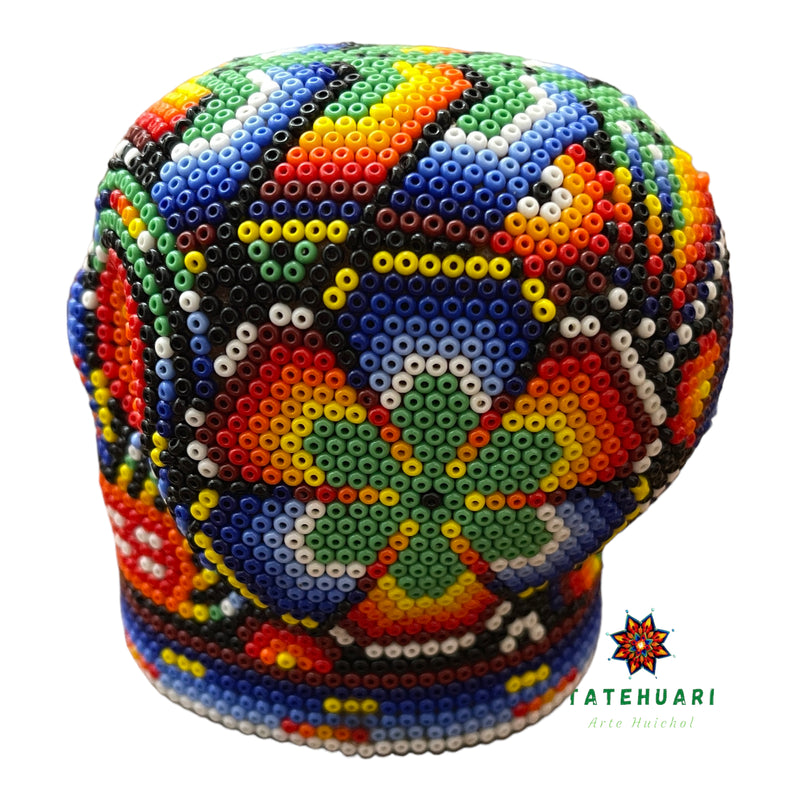 Chaquira Skull - Huichol Art