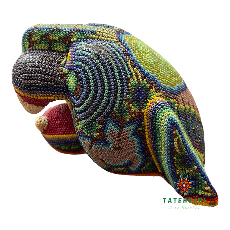 Jaguar Head - Huichol Art