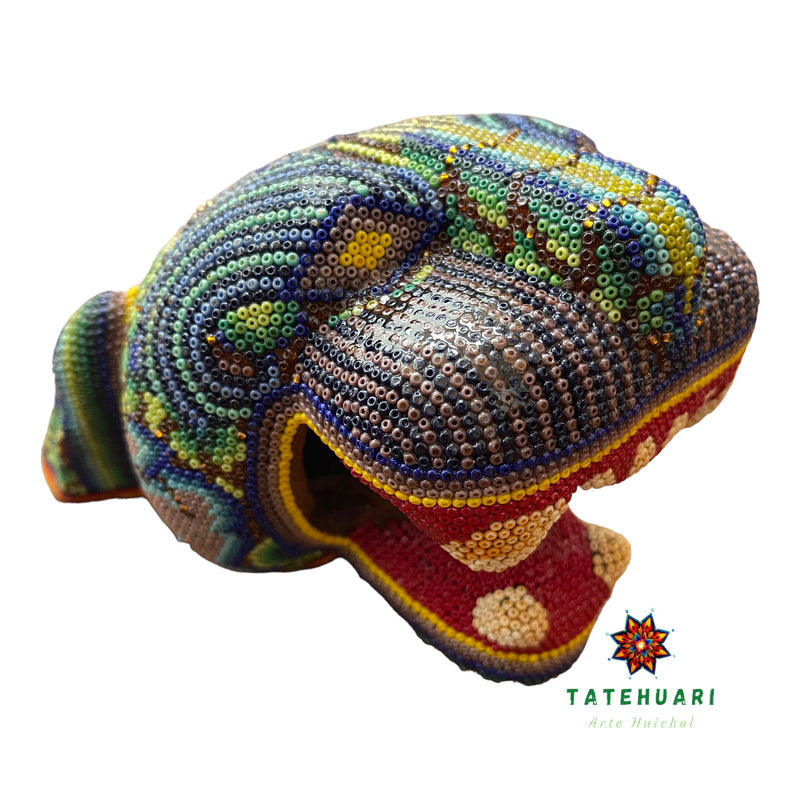 Jaguar Head - Huichol Art