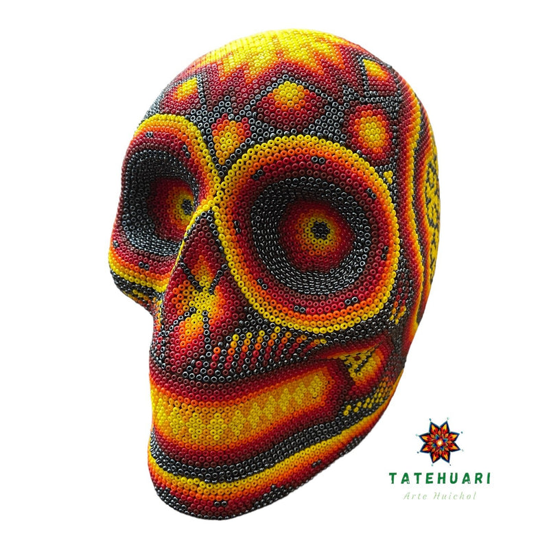 Chaquira Skull - Huichol Art