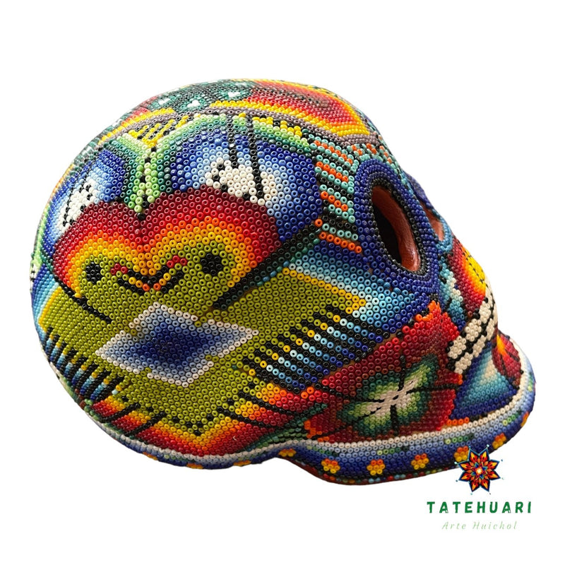 Crâne de Chaquira - Art Huichol