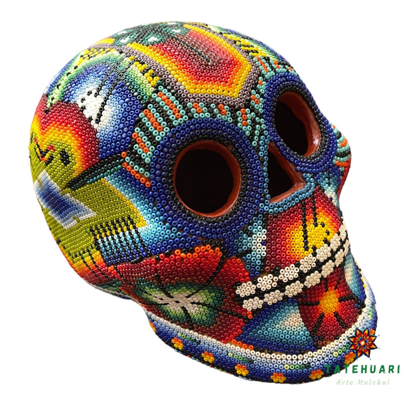 Crâne de Chaquira - Art Huichol