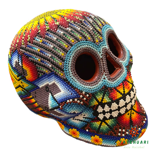 Calavera de Chaquira - Arte Huichol