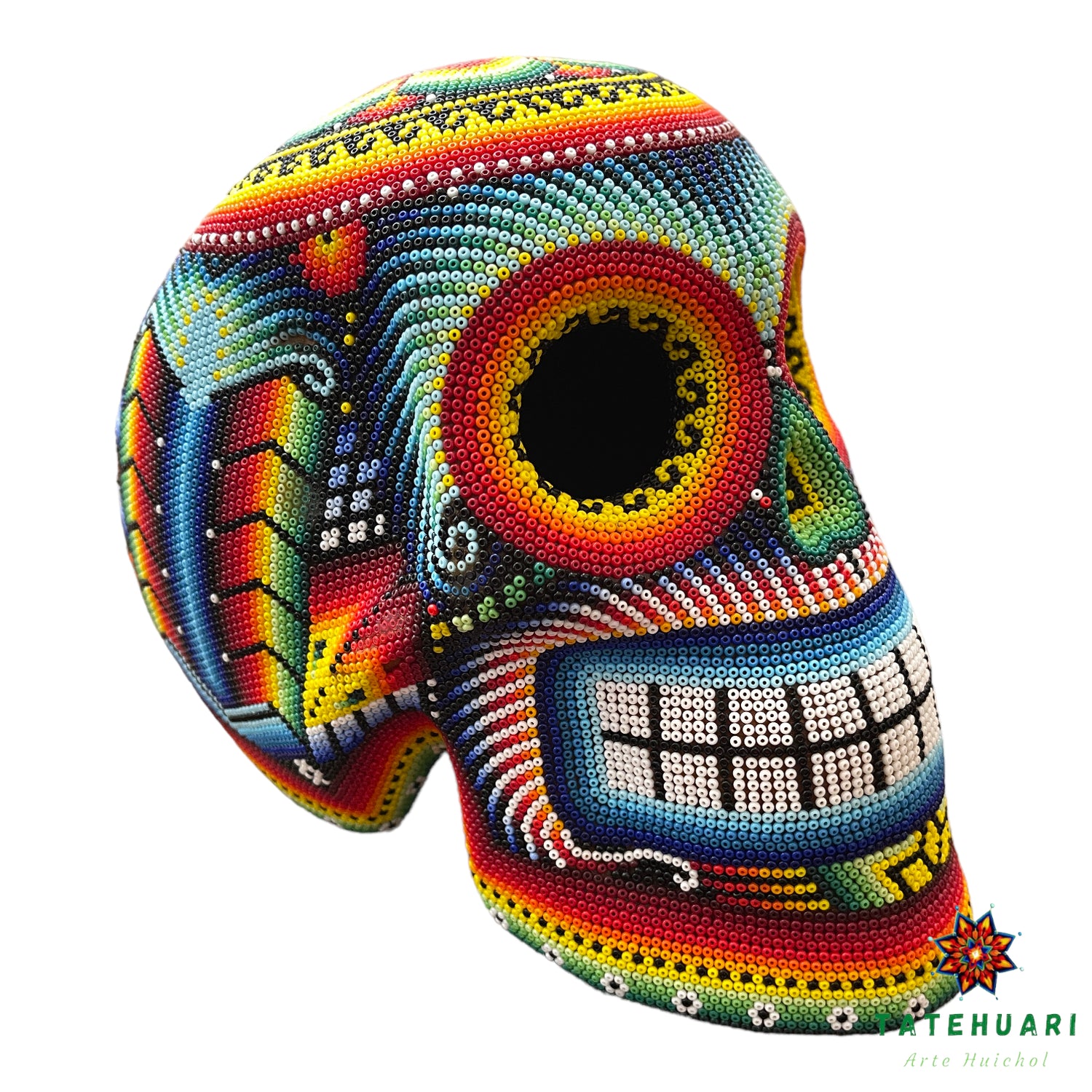 Chaquira Skull - Huichol Art