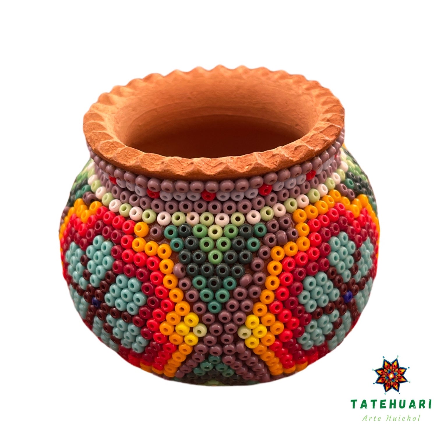 Pot en Argile - Art Huichol