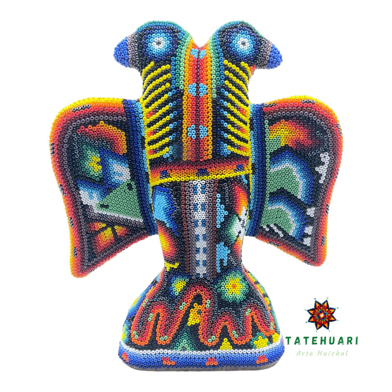 Aigle à deux têtes - Art Huichol