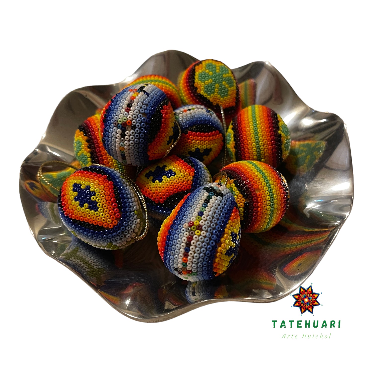 Mini Chaquira Eggs - Huichol Art