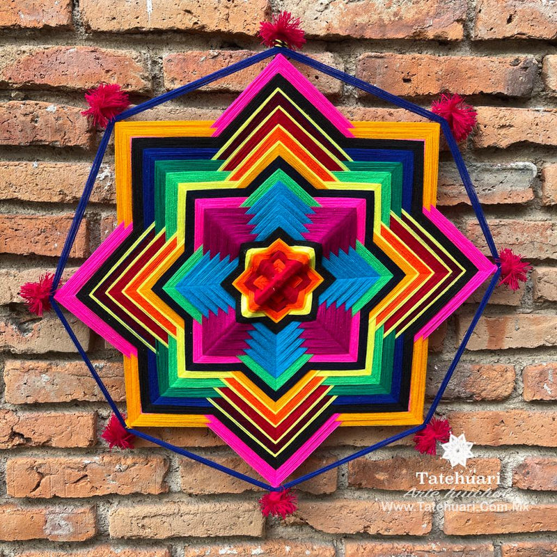 Ojo De Dios Sayulita Extra Grande - Artesanía Huichol