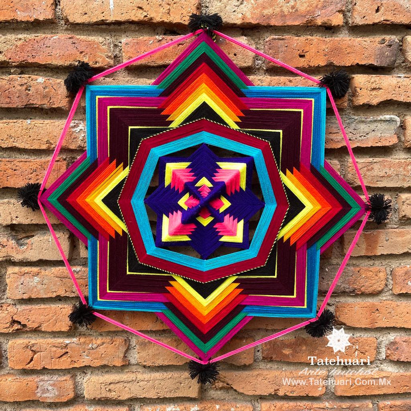 Ojo De Dios Sayulita Extra Grande - Artesanía Huichol