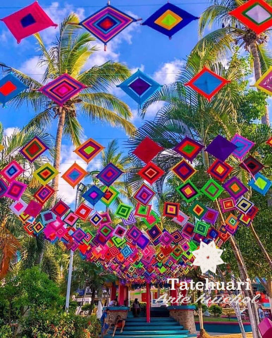 Ojo De Dios Sayulita Mediano - Artesanía Huichol