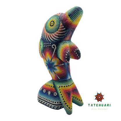 Dolphin Chaquira - Huichol Art