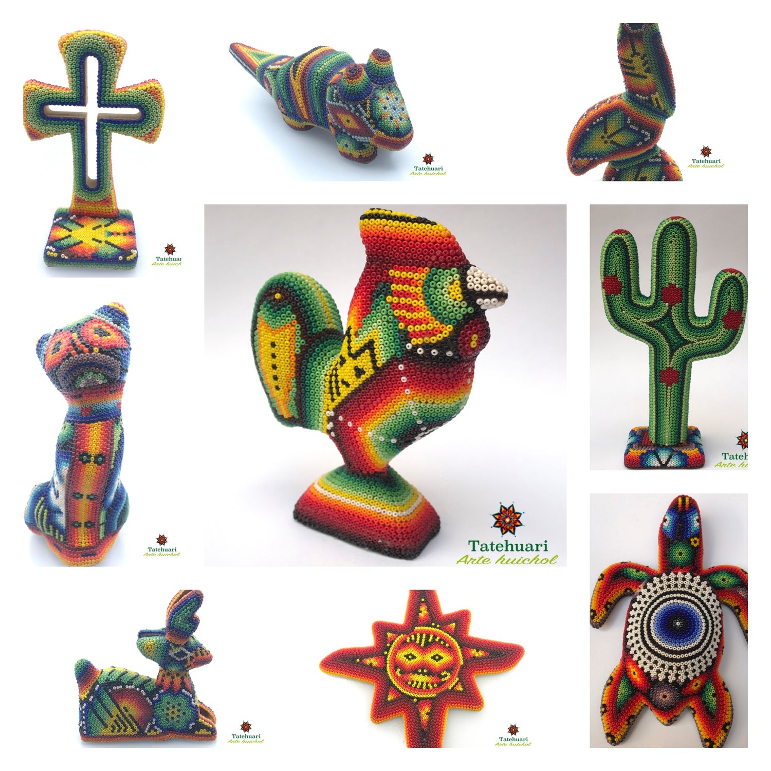 Figurines Chaquira moyennes - Artisanat Huichol 