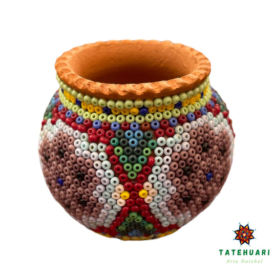 Clay Jar - Huichol Art